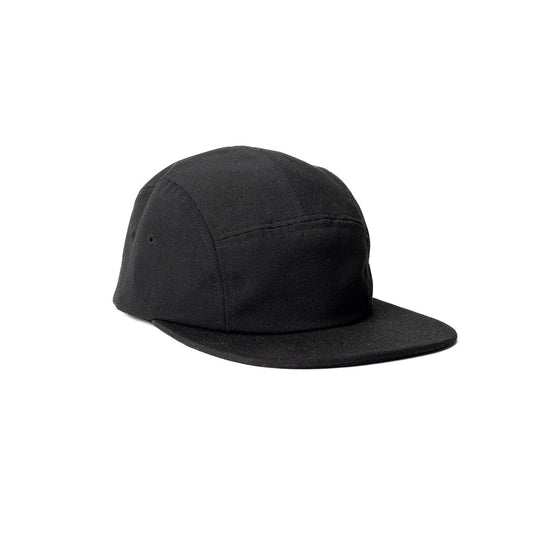 recycled-poly-flat-brim-5-panel-hat-l5 Web_PDP-FlatBrim5PanelHat_Studio_Front_Black.jpg